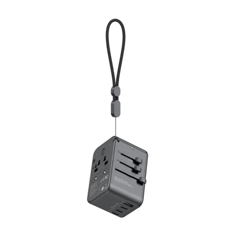 شارژر دیواری 30 وات بودی مدل Budi AC355B30 با یک خروجی USB و چهار خروجی USB-C - مشکی 6