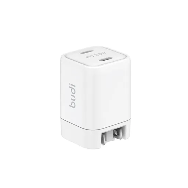 شارژر دیواری 33 وات بودی مدل Budi AC016RSW با دو خروجی USB-C - سفید 6