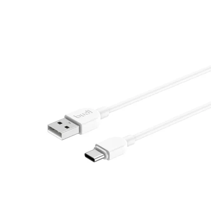 شارژر دیواری 12 وات بودی مدل Budi AC356ETW دو پین با دو خروجی USB به همراه کابل USB به USB-C طول 1 متر - سفید 2