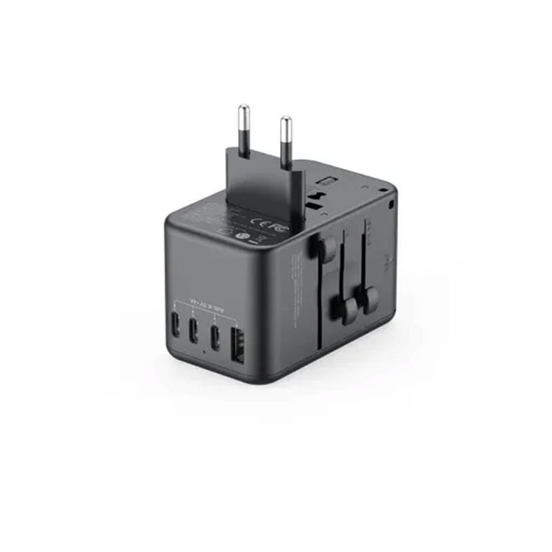 شارژر دیواری 30 وات بودی مدل Budi AC355B30 با یک خروجی USB و چهار خروجی USB-C - مشکی 4