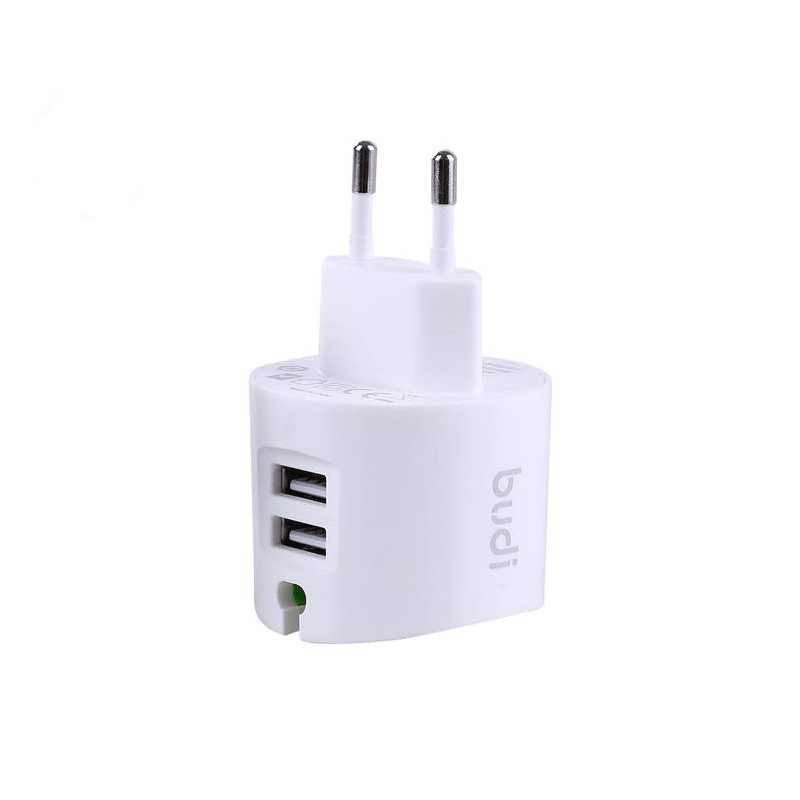 شارژر دیواری 12 وات بودی مدل Budi M8J322E با خروجی USB به همراه کابل USB به USB-C - سفید