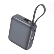پاوربانک 10000 میلی آمپر کیو سی وای 35 وات مدل QCY PB10C با گارانتی 18 ماهه شرکتی - خاکستری