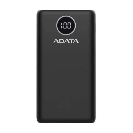 پاوربانک 20000 میلی‌آمپر ای دیتا 18 وات مدل Adata P20000QCD با گارانتی 18 ماهه شرکتی - مشکی