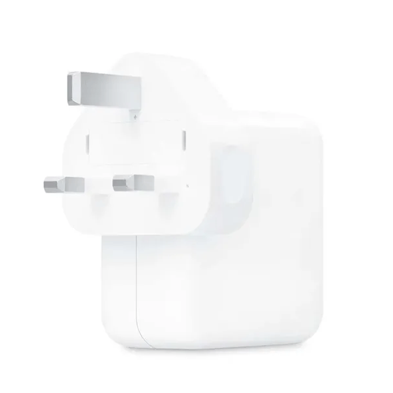 شارژر دیواری 35 وات اپل سه پین مدل Apple A2676 با دو خروجی USB-C - سفید 1