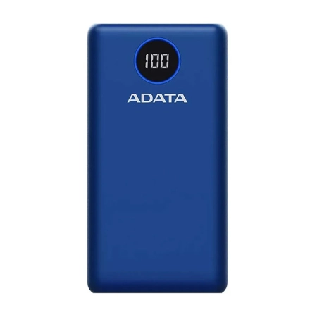 پاوربانک 20000 میلی‌آمپر ای دیتا 18 وات مدل Adata P20000QCD با گارانتی 18 ماهه شرکتی - سرمه ای