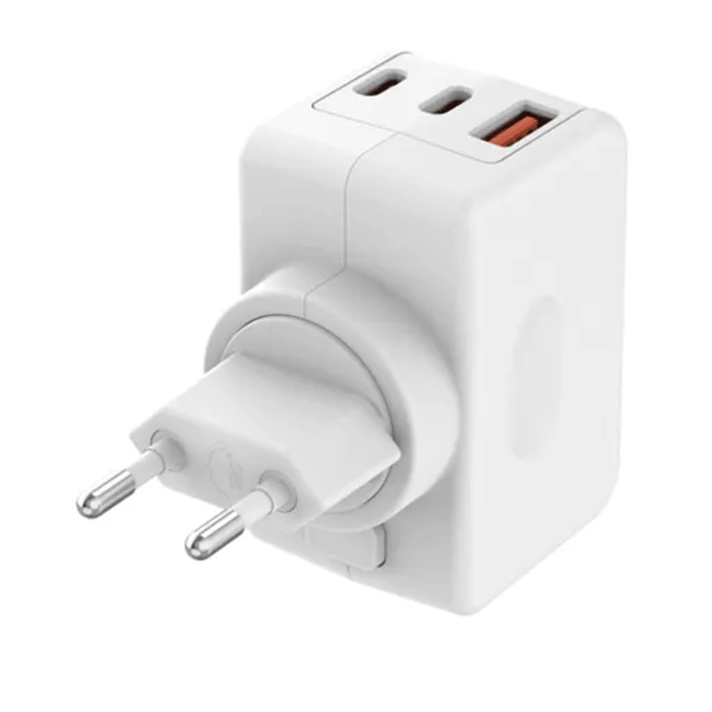شارژر دیواری 65 وات بودی مدل Budi AC352EW با یک خروجی USB و دو خروجی USB-C و سری قابل چرخش - سفید 2