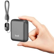 پاوربانک 10000 میلی آمپر بودی توان 22.5 وات بودی مدل Budi PB092B با 3 پورت خروجی و کابل USB-C با گارانتی 18 ماهه شرکتی (6 ماه تعویض)
