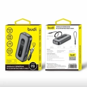 پاوربانک بودی 10000 میلی آمپر 20 وات مدل Budi PB808B به همراه کابل USB-C با گارانتی 18 ماهه شرکتی (6 ماه تعویض)