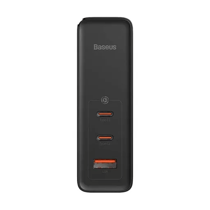 شارژر دیواری 140 وات باسئوس مدل Baseus GaN5 Pro Fast Charger 2C+U 140W EU CCGP10020 با 2 خروجی USB-C و 1 خروجی USB به همراه کابل دو سر USB-C - مشکی 1