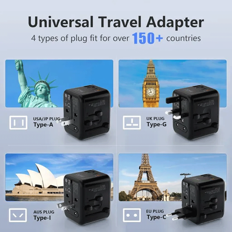 شارژر دیواری 20 وات بودی مدل Budi AC358B20 با 2 خروجی USB و 2 خروجی USB-C دارای سری های مختلف - مشکی اتصال 7