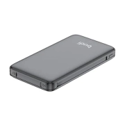 پاوربانک بودی 10000 میلی آمپر 20 وات مدل Budi PB088B دارای یک خروجی USB و دو کابل خروجی USB-C و لایتنینگ با گارانتی 18 ماهه شرکتی (6 ماه تعویض)