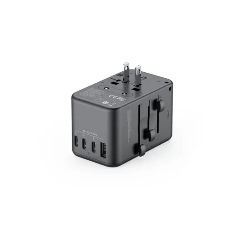 شارژر دیواری 30 وات بودی مدل Budi AC355B30 با یک خروجی USB و چهار خروجی USB-C - مشکی 2