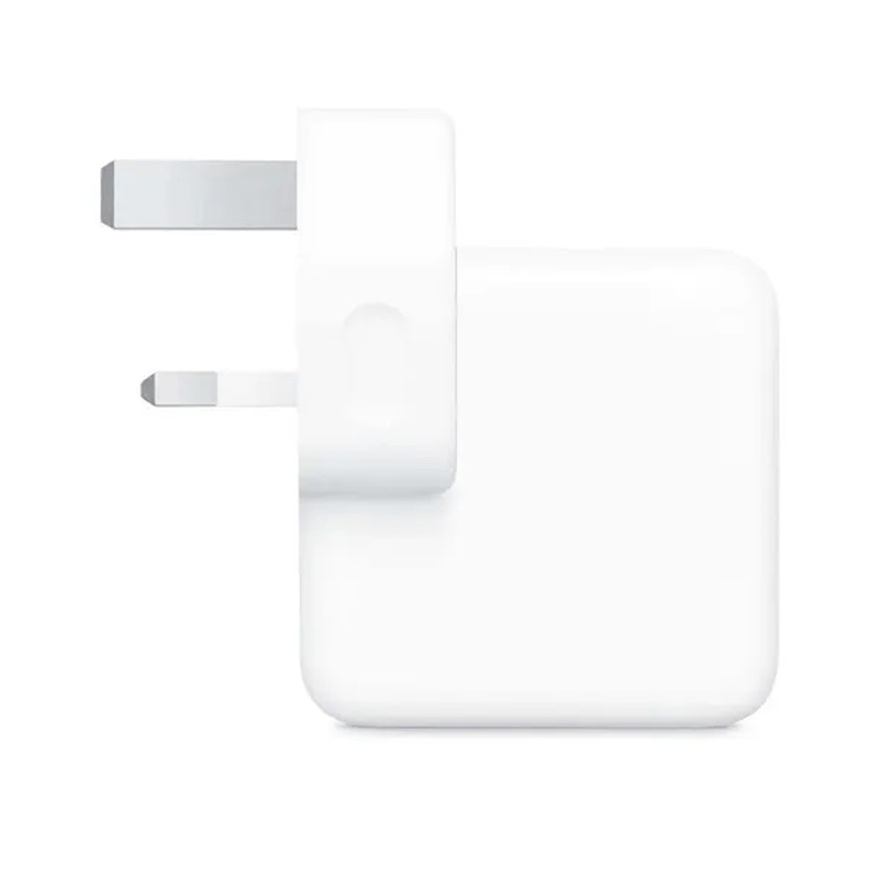 شارژر دیواری 35 وات اپل سه پین مدل Apple A2676 با دو خروجی USB-C - سفید 2