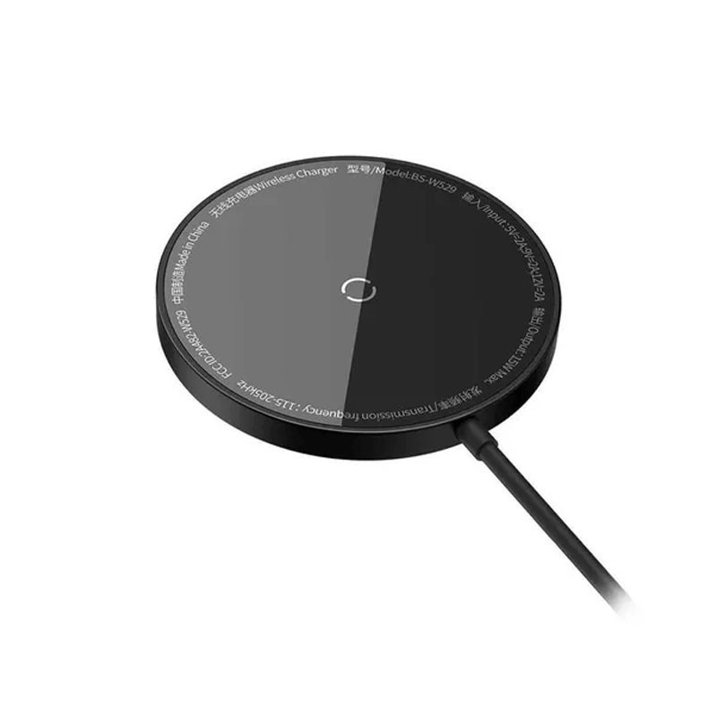 شارژر بی سیم 15 وات باسئوس مدل Baseus Simple Mini3 Magnetic Wireless Charger CCJJ040001 - مشکی 3