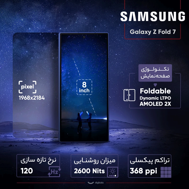 Galaxy Z Fold7 5G 256GB RAM 12GB Vietnam - مشکی 4